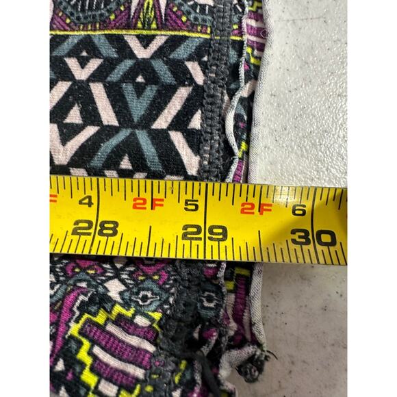 Prana Pants Women M Geometric Flare Yoga Hemp Organic Cotton Pull On Boho C4 - Picture 8 of 8